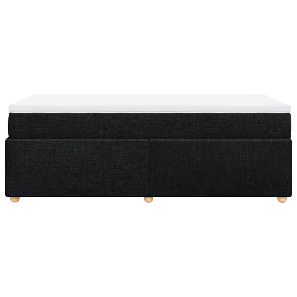 Sommier à lattes de lit et matelas Noir 80x200 cm Tissu - XIOS