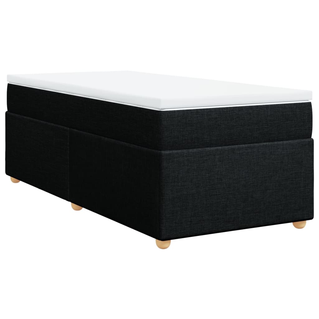 Sommier à lattes de lit et matelas Noir 80x200 cm Tissu - XIOS