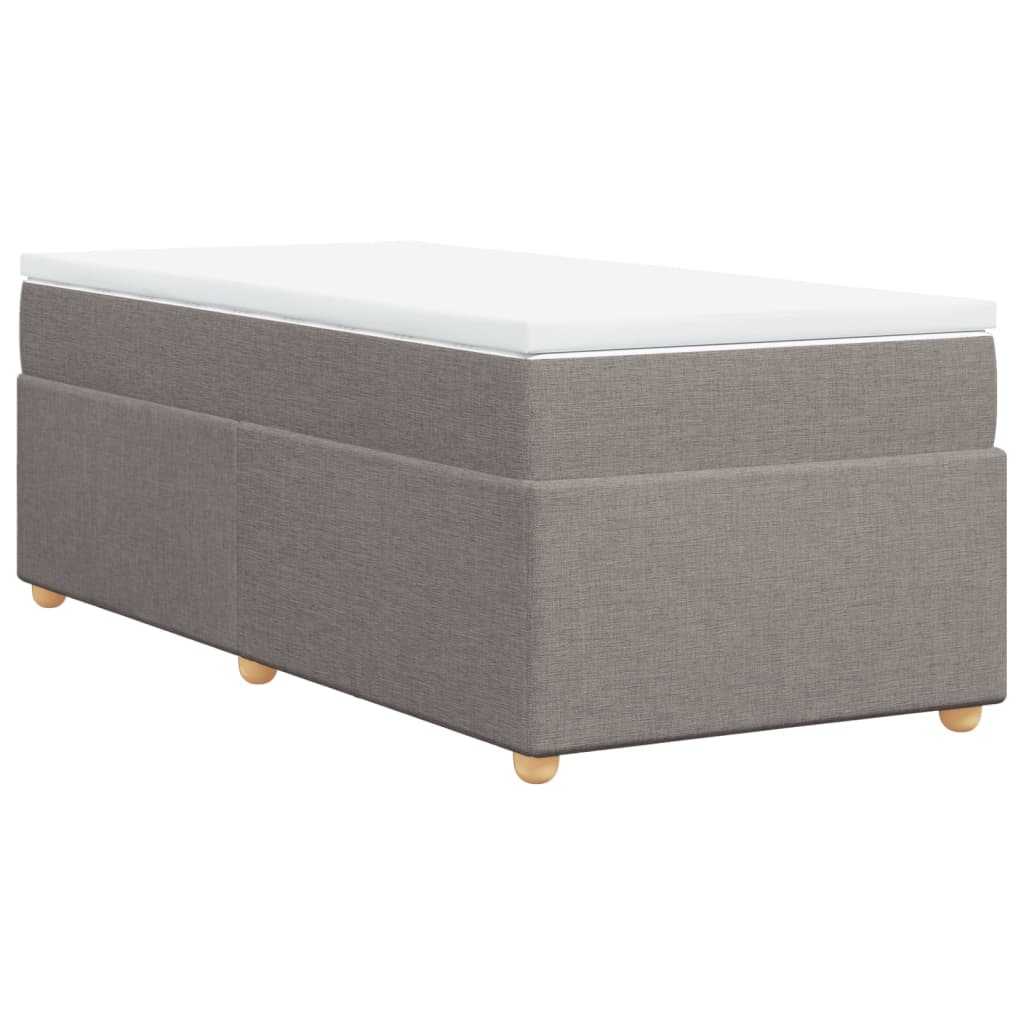 Sommier à lattes de lit avec matelas Taupe 80x200 cm Tissu - XIOS
