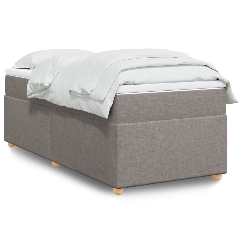 Sommier à lattes de lit avec matelas Taupe 80x200 cm Tissu - XIOS