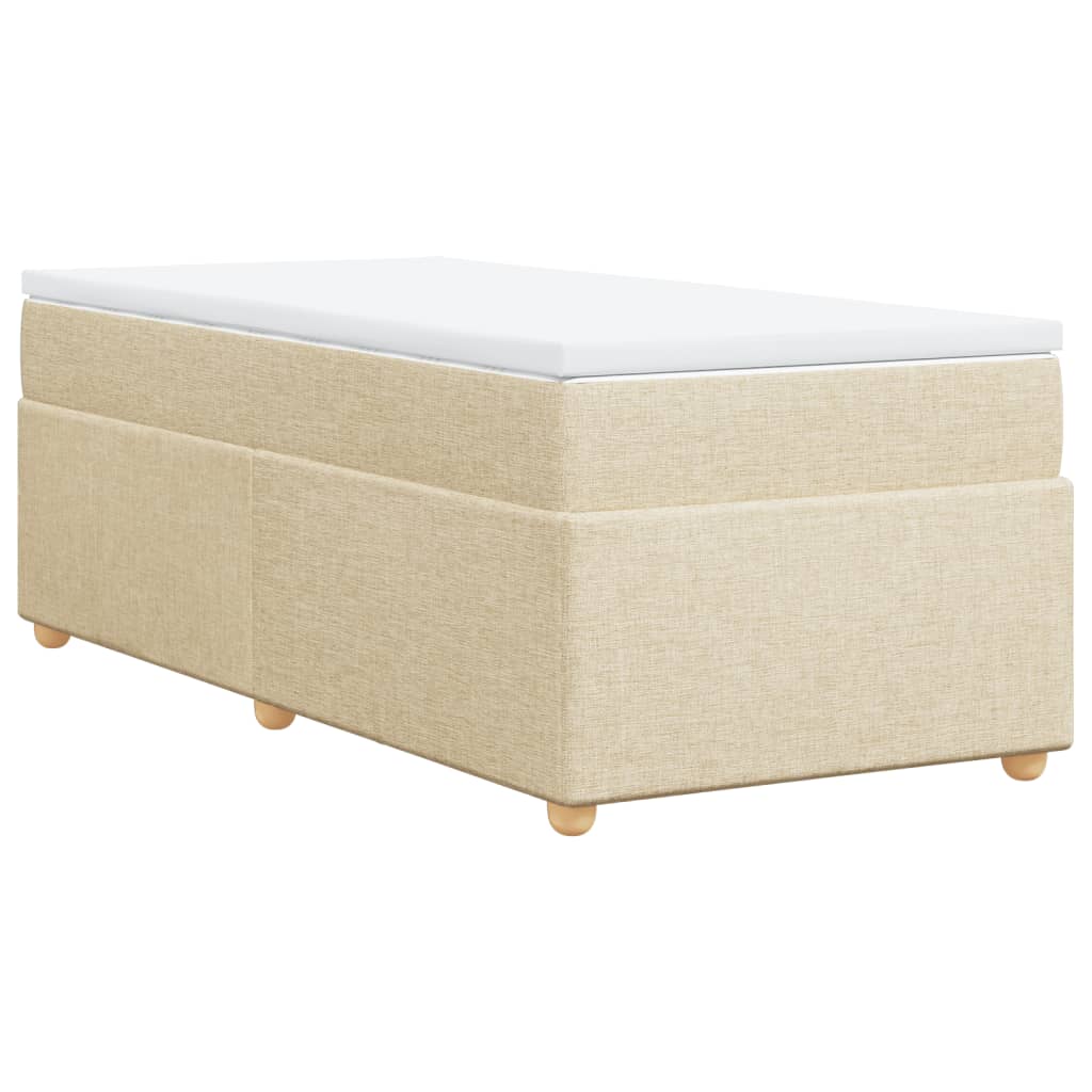 Sommier à lattes de lit avec matelas Crème 80x200 cm Tissu - XIOS
