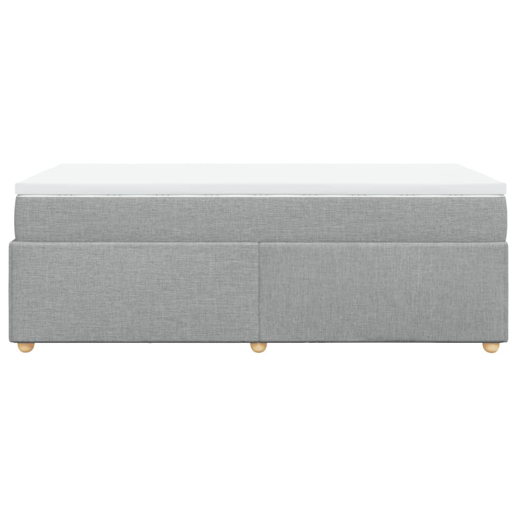 Sommier à lattes de lit et matelas Gris clair 90x190 cm Tissu - XIOS