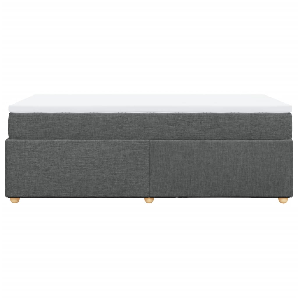 Sommier à lattes de lit et matelas Gris foncé 90x190 cm Tissu - XIOS
