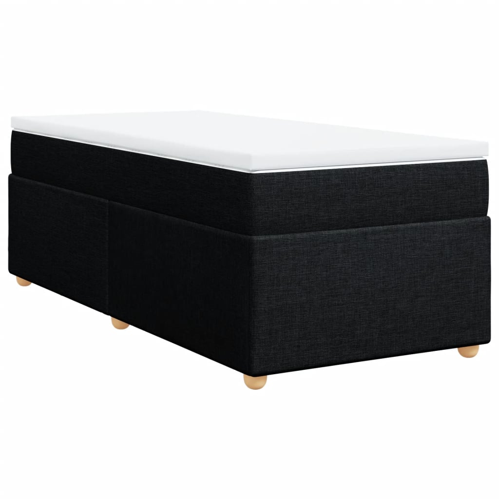 Sommier à lattes de lit avec matelas Noir 90x190 cm Tissu - XIOS