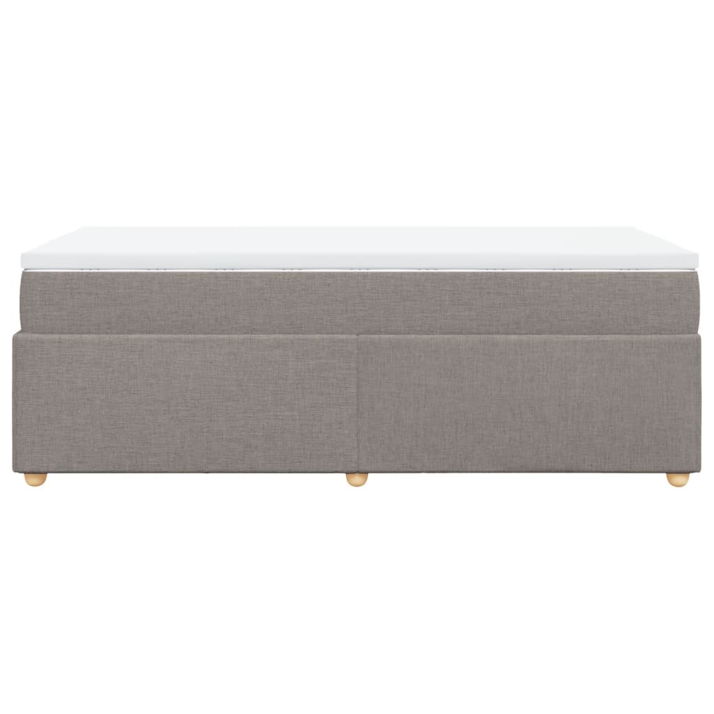 Sommier à lattes de lit avec matelas Taupe 90x190 cm Tissu - XIOS