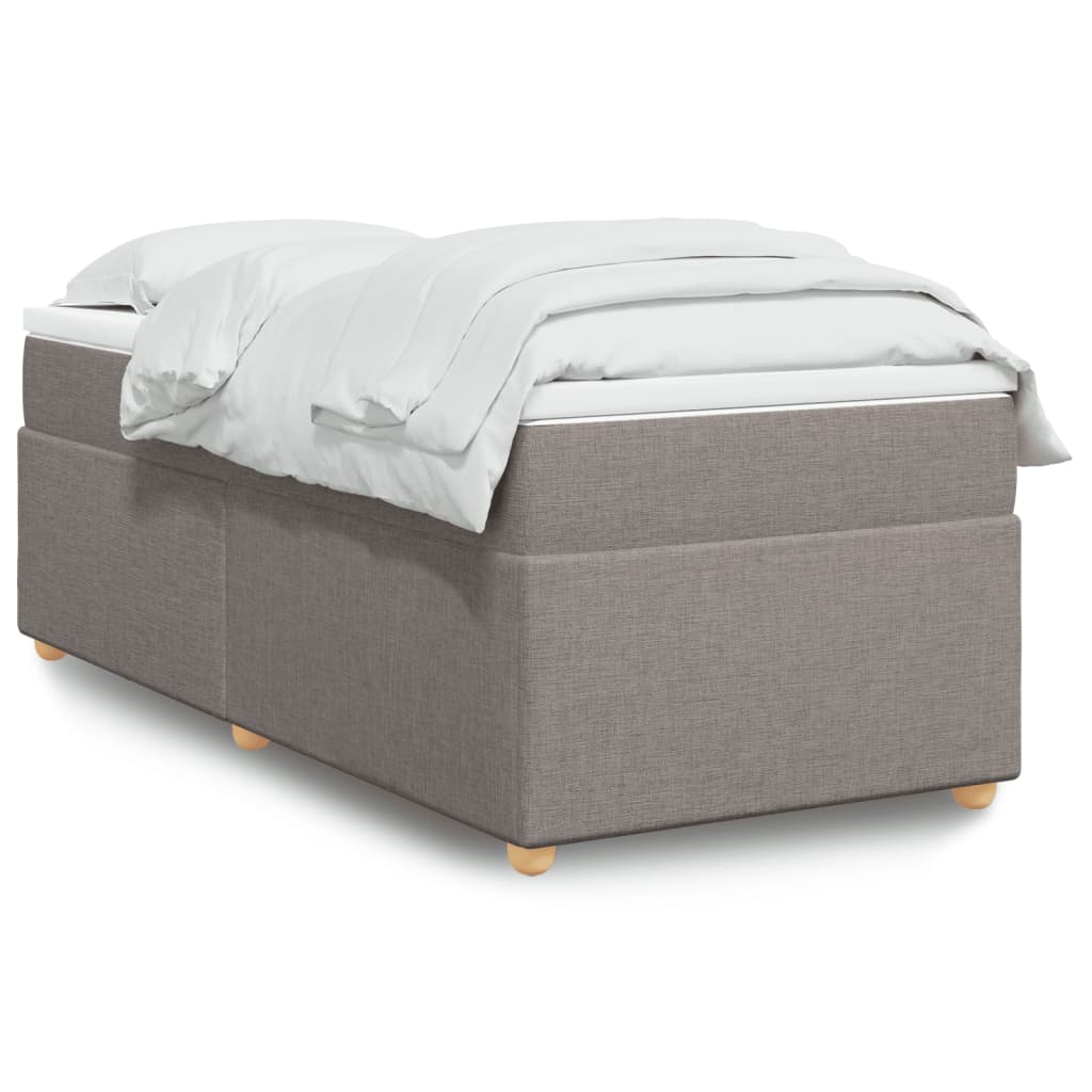 Sommier à lattes de lit avec matelas Taupe 90x190 cm Tissu - XIOS