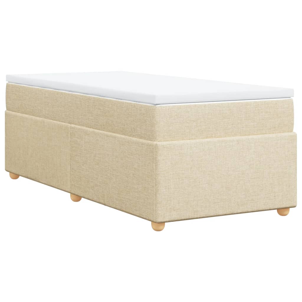 Sommier à lattes de lit et matelas Crème 90x190 cm Tissu - XIOS