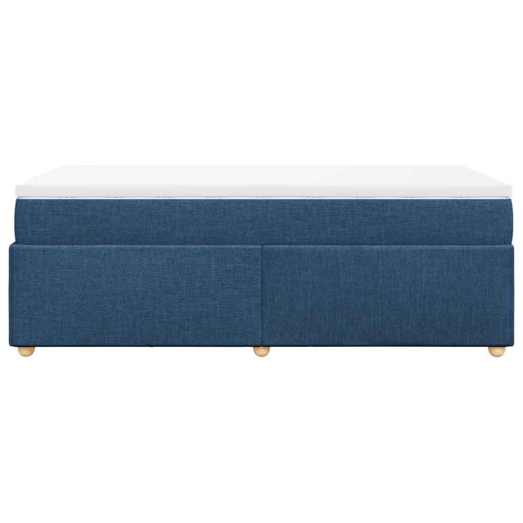 Sommier à lattes de lit avec matelas Bleu 90x190 cm Tissu - XIOS