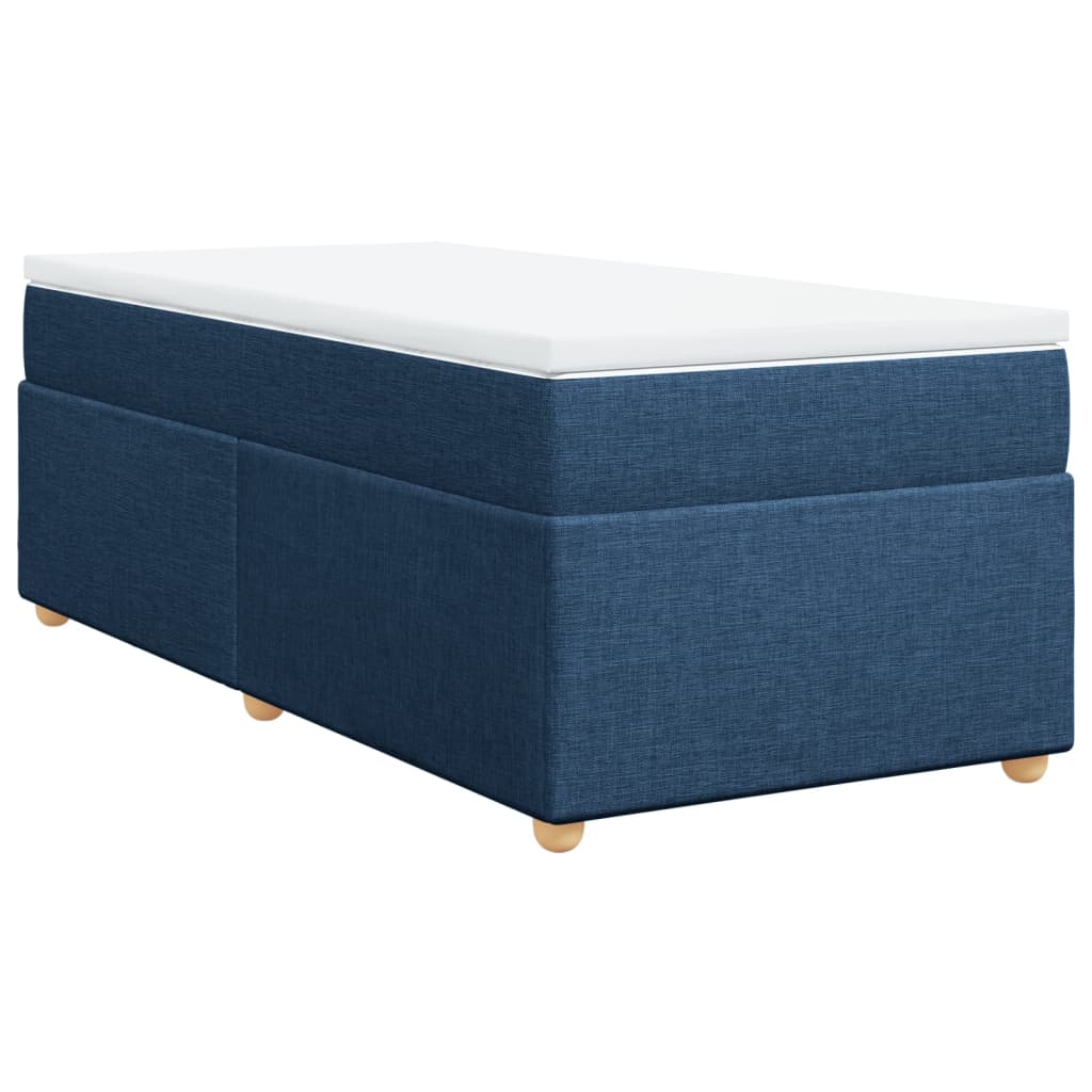 Sommier à lattes de lit avec matelas Bleu 90x190 cm Tissu - XIOS