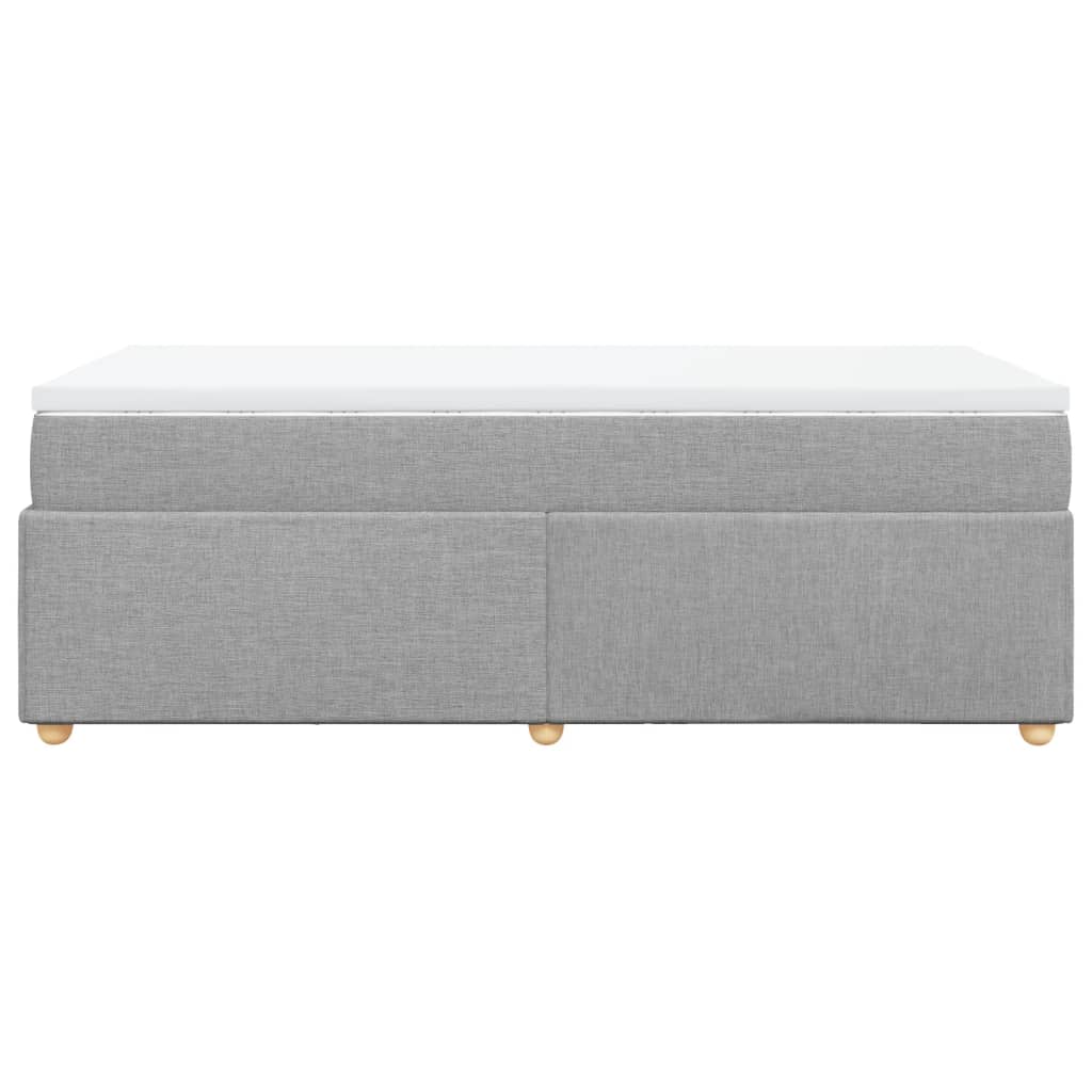 Sommier à lattes de lit avec matelas Gris clair 90x200 cm Tissu - XIOS