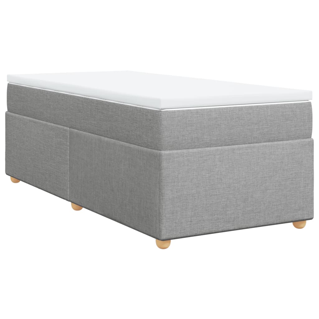Sommier à lattes de lit avec matelas Gris clair 90x200 cm Tissu - XIOS