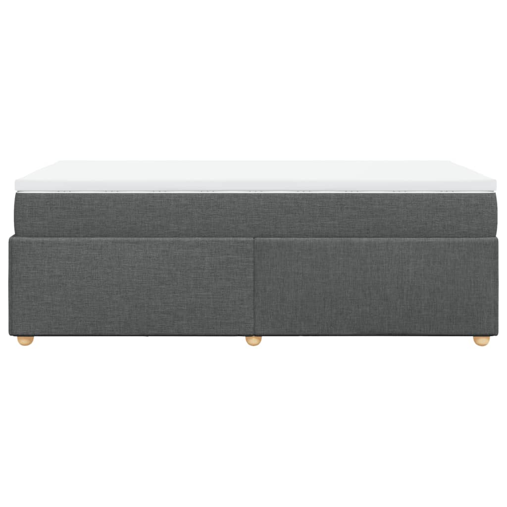 Sommier à lattes de lit avec matelas Gris foncé 90x200 cm Tissu - XIOS