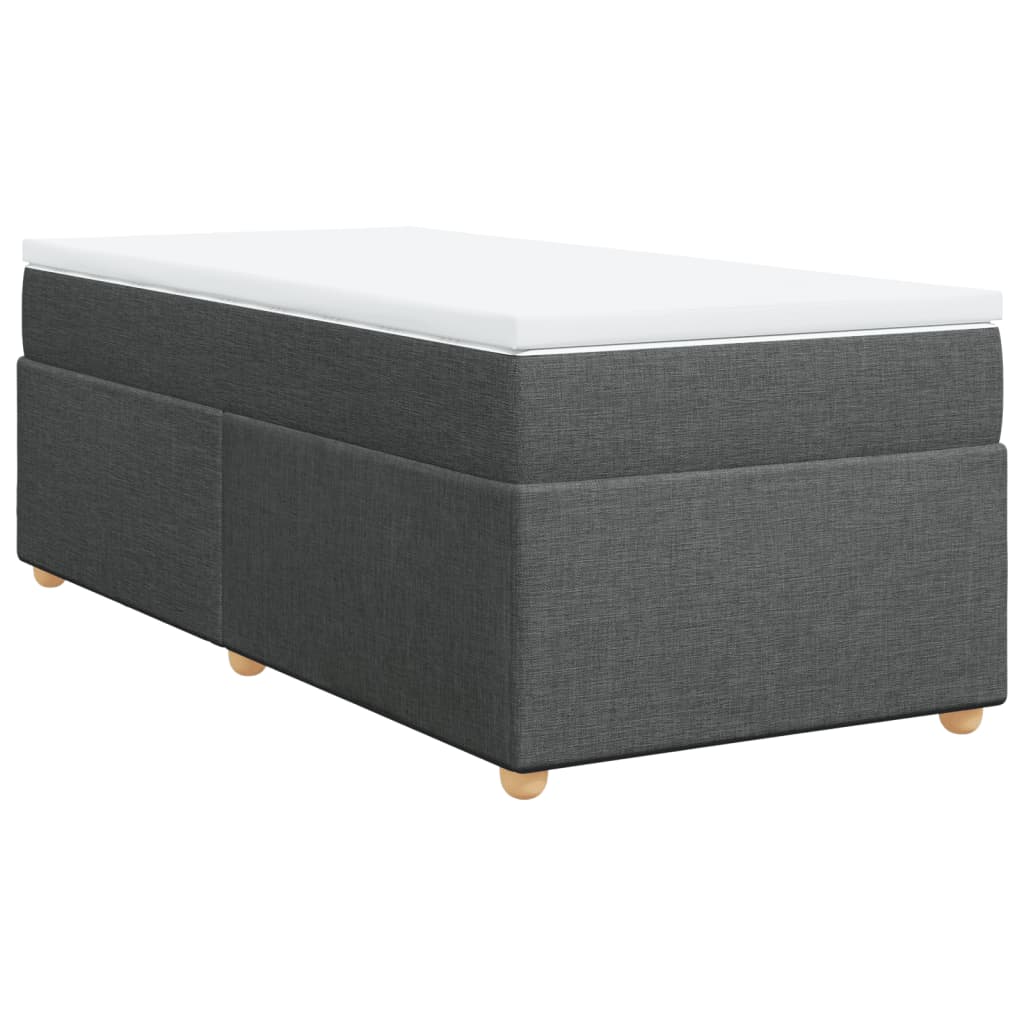 Sommier à lattes de lit avec matelas Gris foncé 90x200 cm Tissu - XIOS