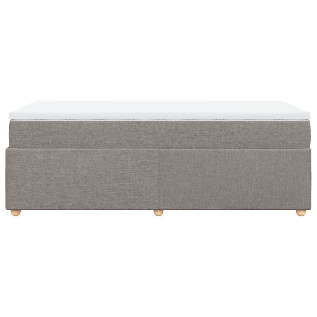 Sommier à lattes de lit avec matelas Taupe 90x200 cm Tissu - XIOS