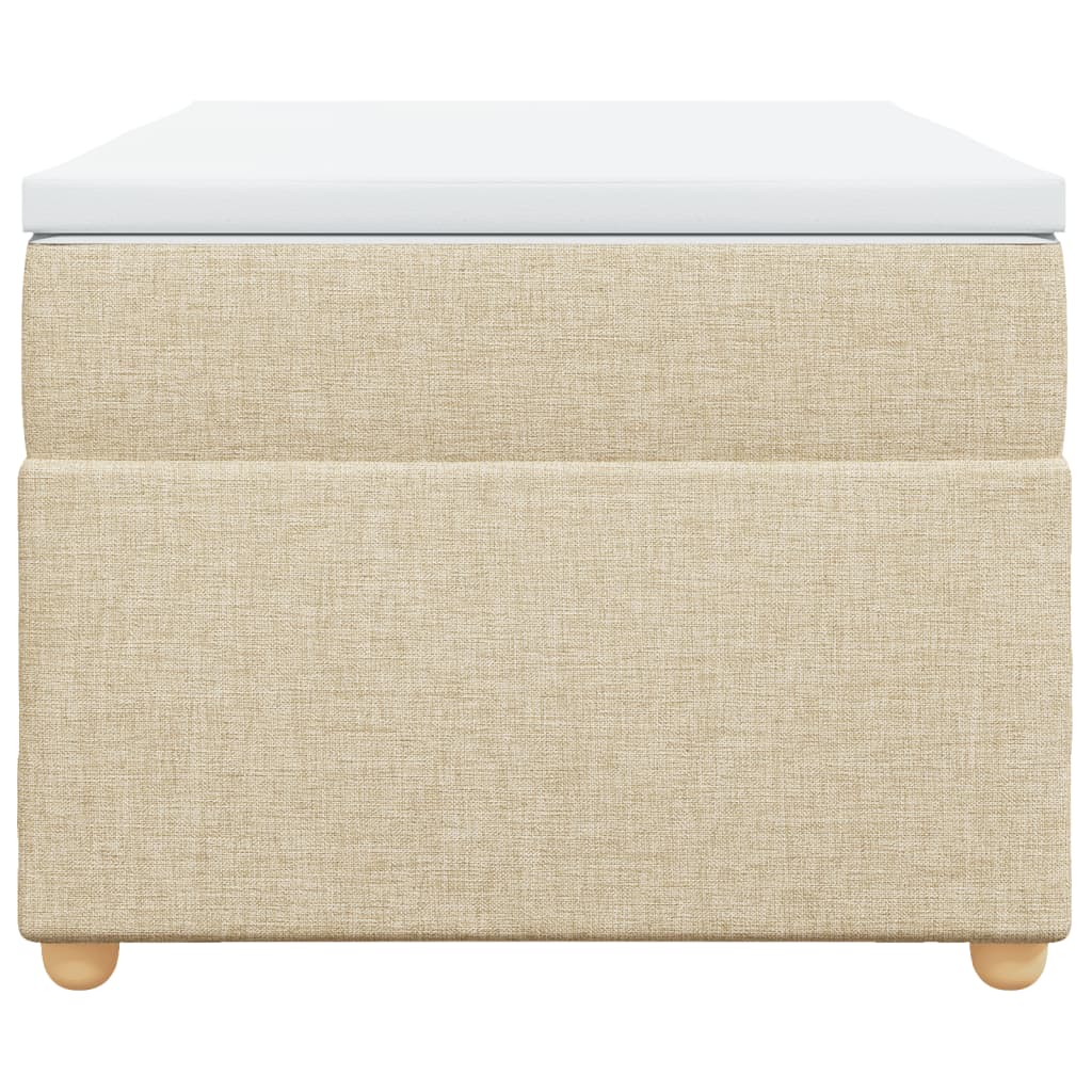 Sommier à lattes de lit avec matelas Crème 90x200 cm Tissu - XIOS