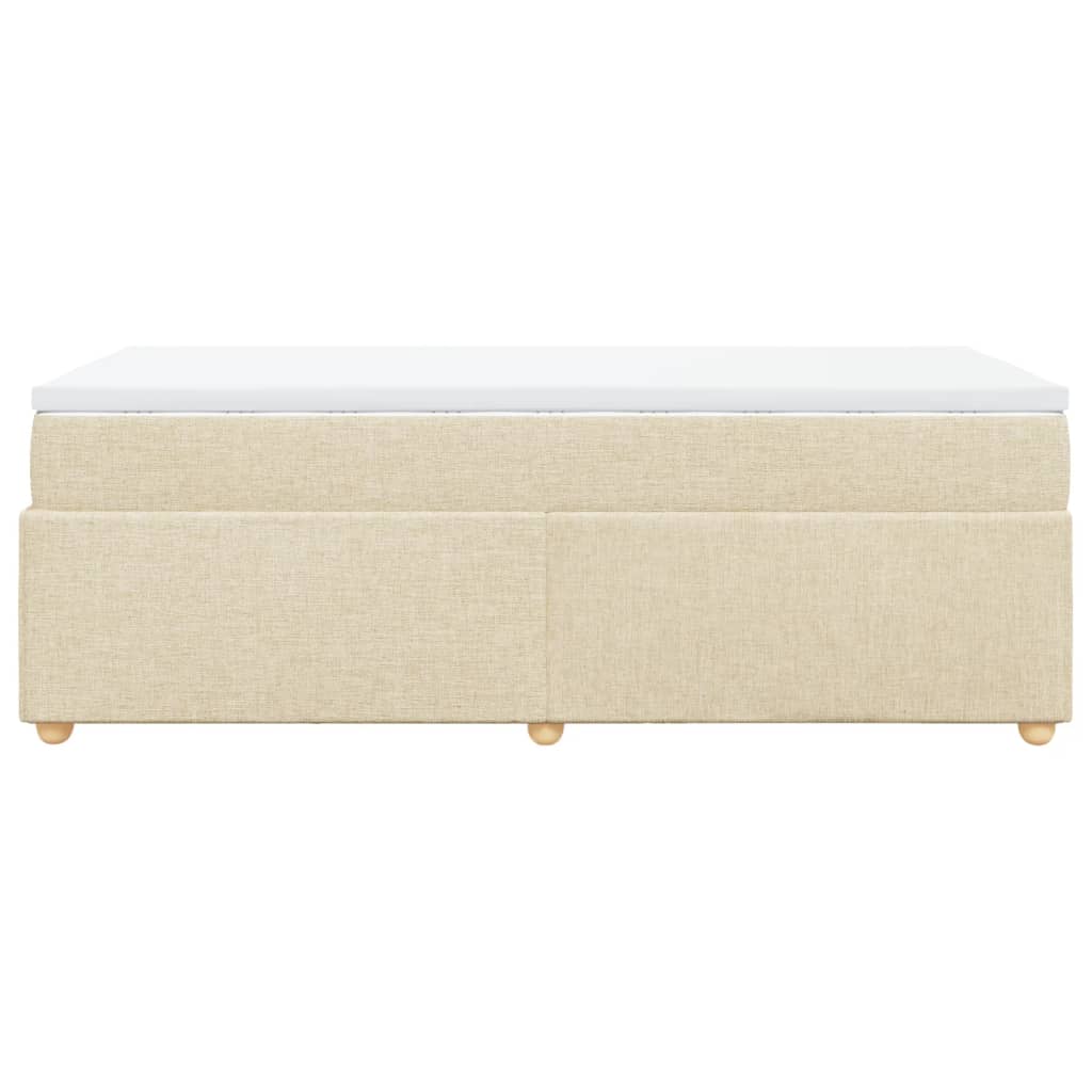 Sommier à lattes de lit avec matelas Crème 90x200 cm Tissu - XIOS