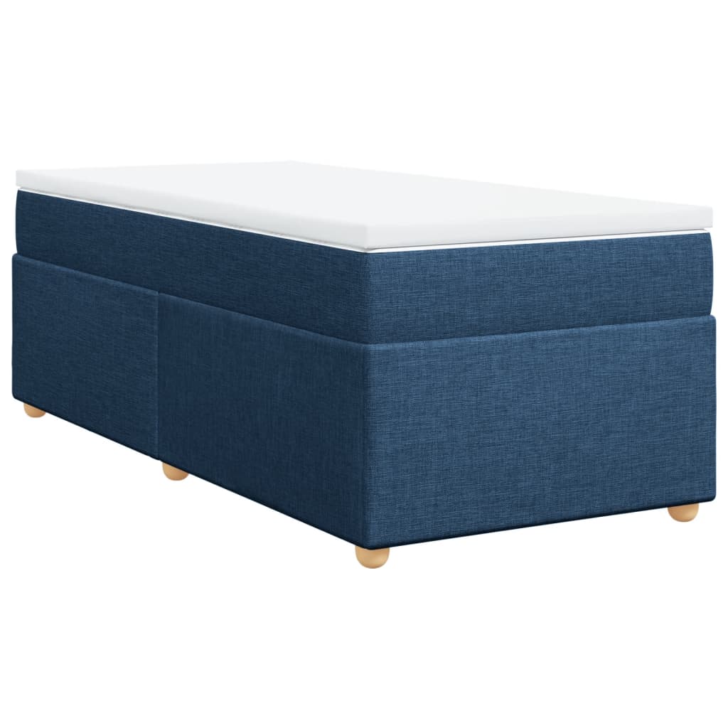 Sommier à lattes de lit avec matelas Bleu 90x200 cm Tissu - XIOS