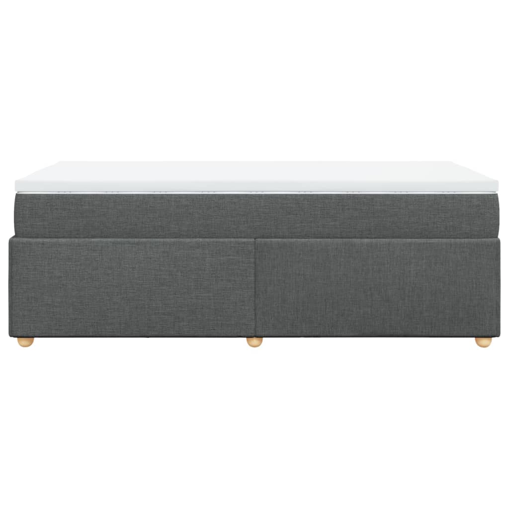 Sommier à lattes de lit avec matelas Gris foncé 100x200cm Tissu - XIOS