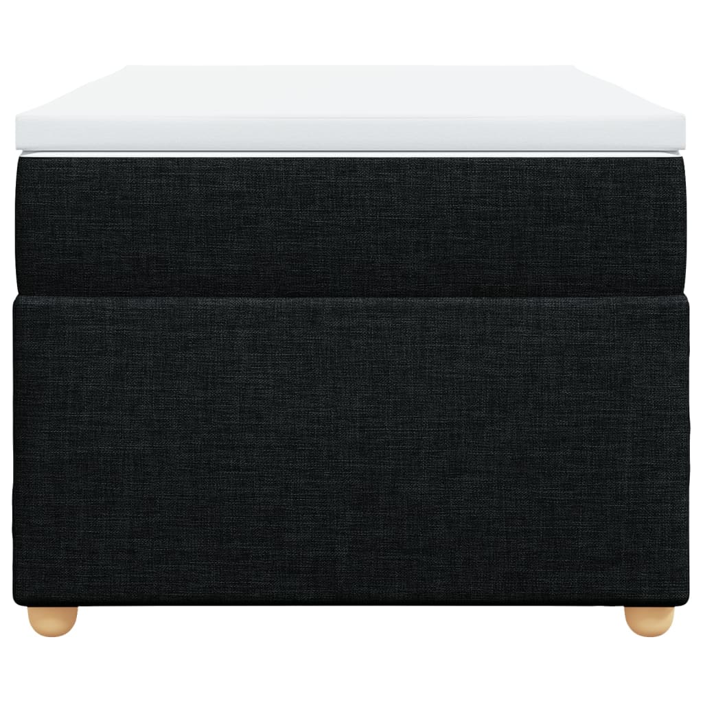 Sommier à lattes de lit avec matelas Noir 100x200 cm Tissu - XIOS