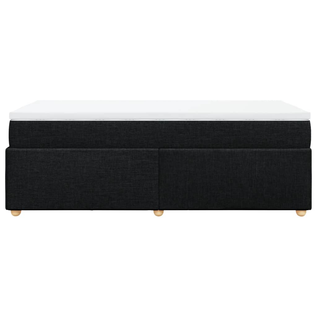 Sommier à lattes de lit avec matelas Noir 100x200 cm Tissu - XIOS