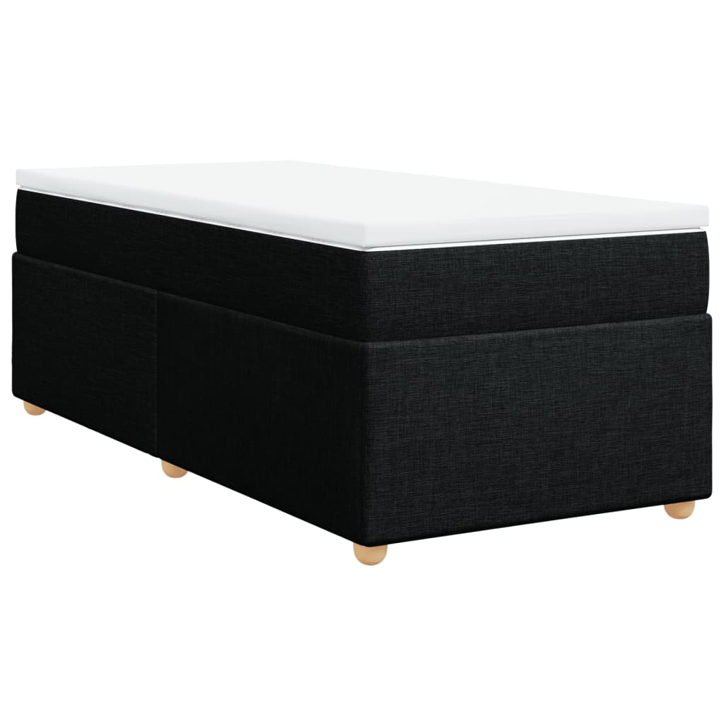 Sommier à lattes de lit avec matelas Noir 100x200 cm Tissu - XIOS