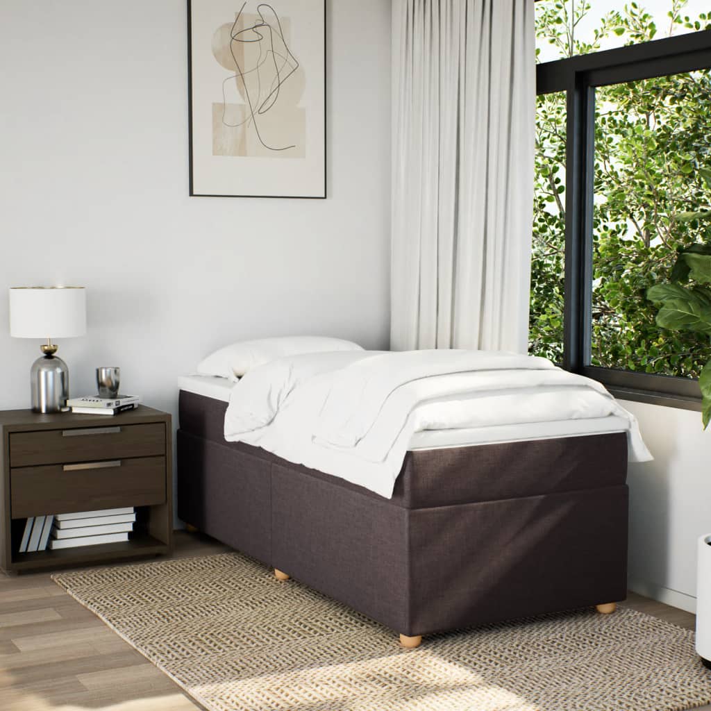 Sommier à lattes de lit avec matelas Marron foncé 100x200 cm - XIOS