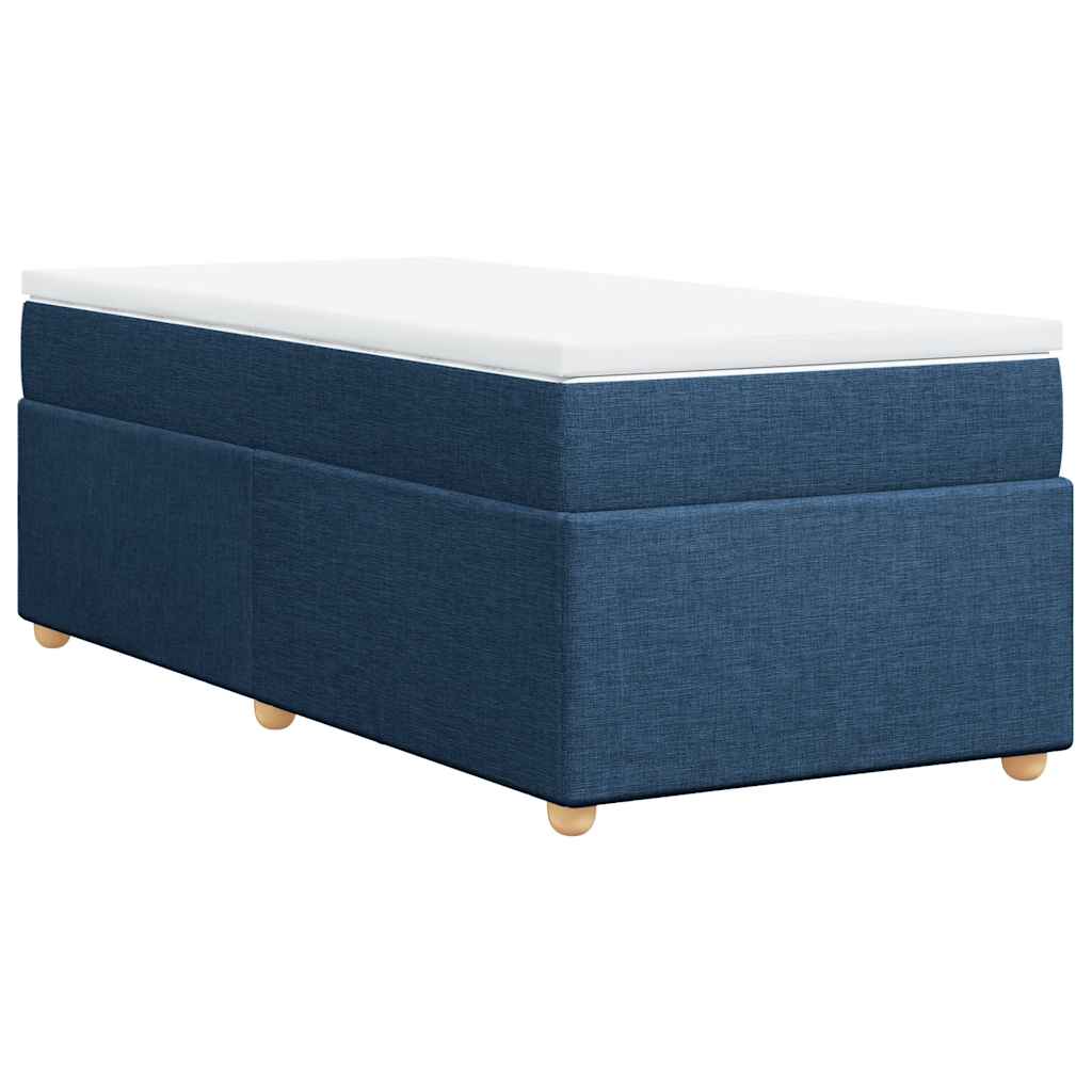 Sommier à lattes de lit avec matelas Bleu 100x200 cm Tissu - XIOS