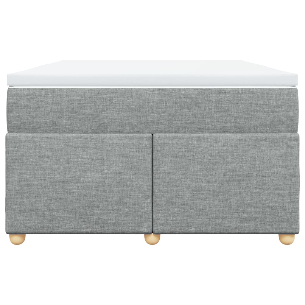 Sommier à lattes de lit et matelas gris clair 120x190 cm tissu - XIOS