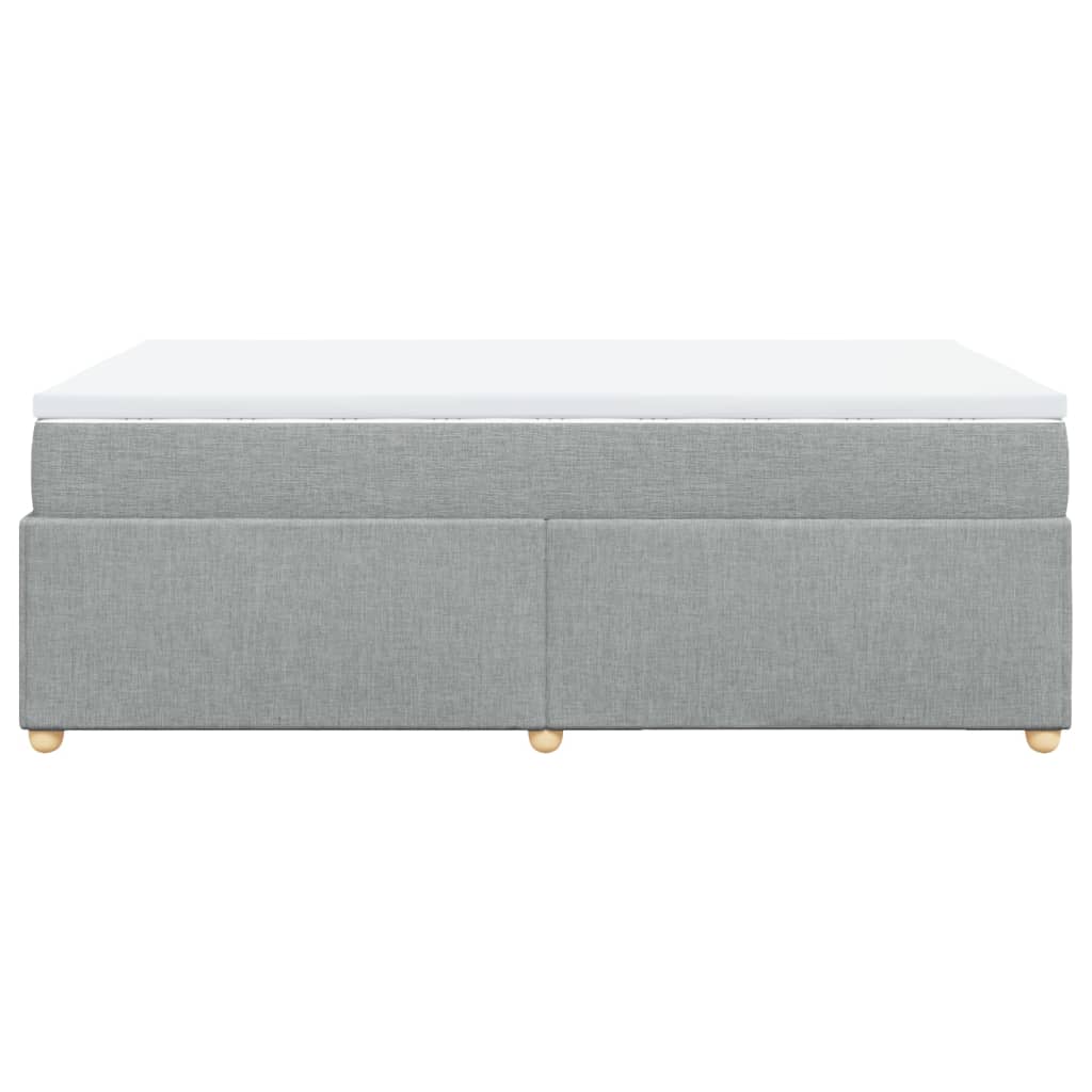 Sommier à lattes de lit et matelas gris clair 120x190 cm tissu - XIOS