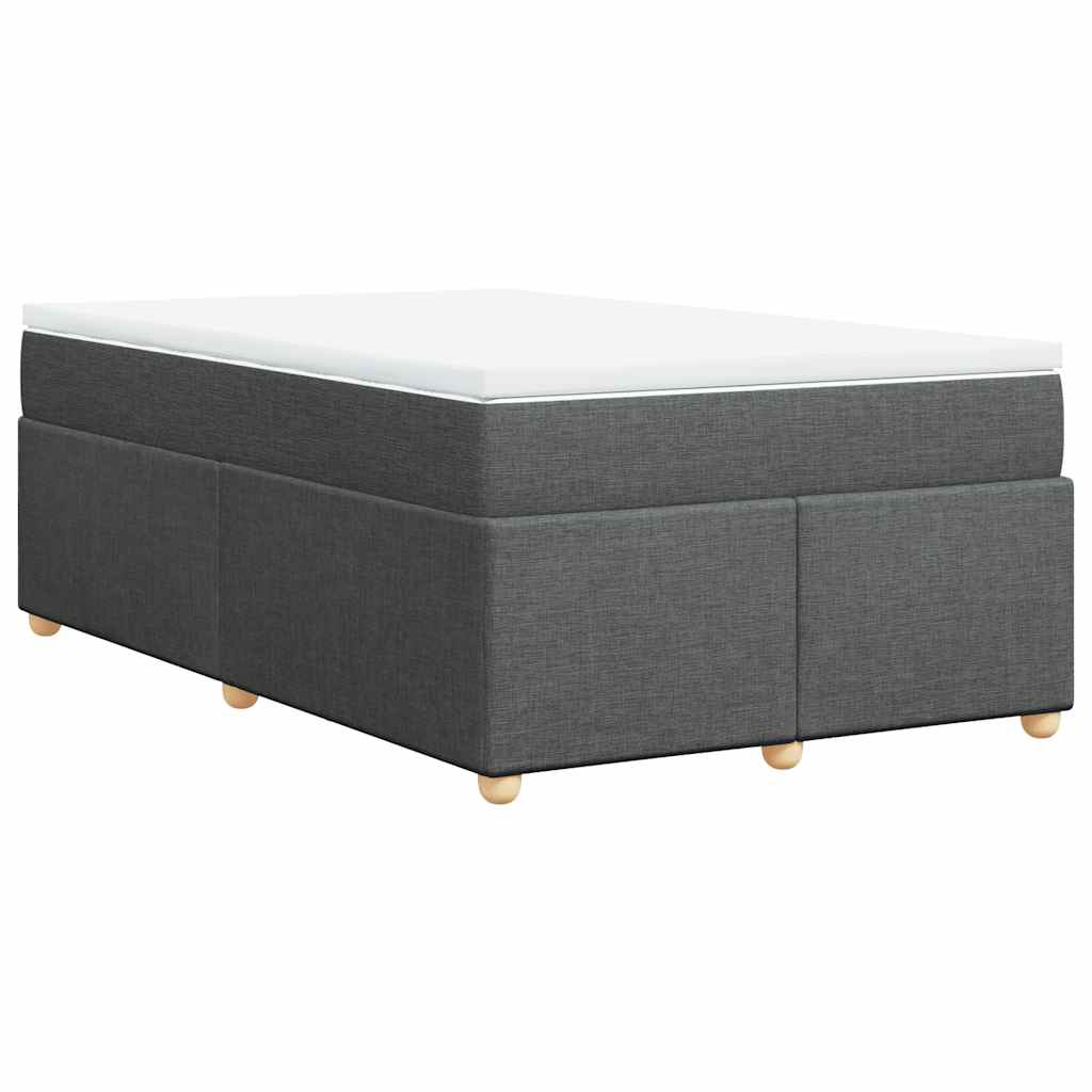 Sommier à lattes de lit avec matelas gris foncé 120x190cm tissu - XIOS