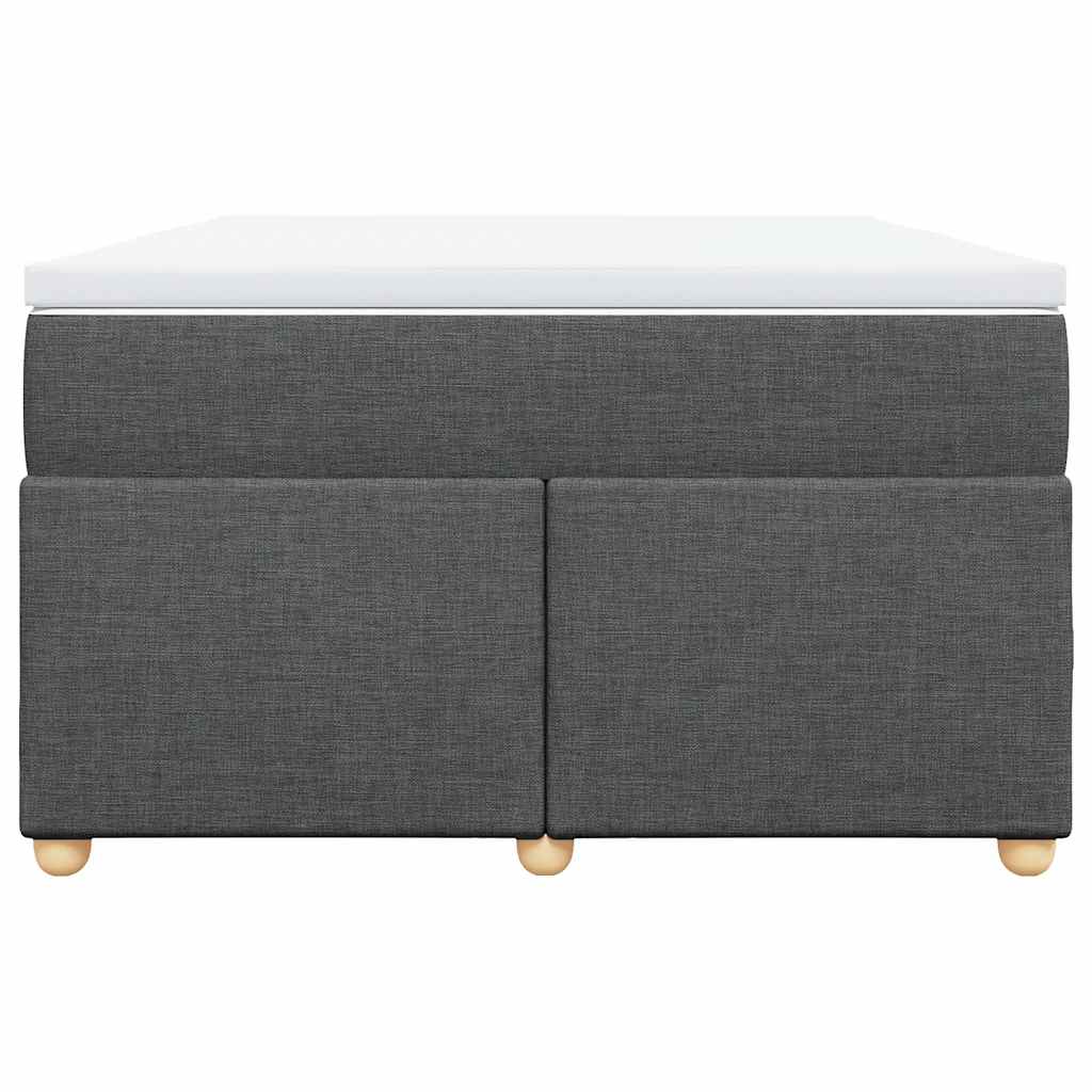 Sommier à lattes de lit avec matelas gris foncé 120x190cm tissu - XIOS