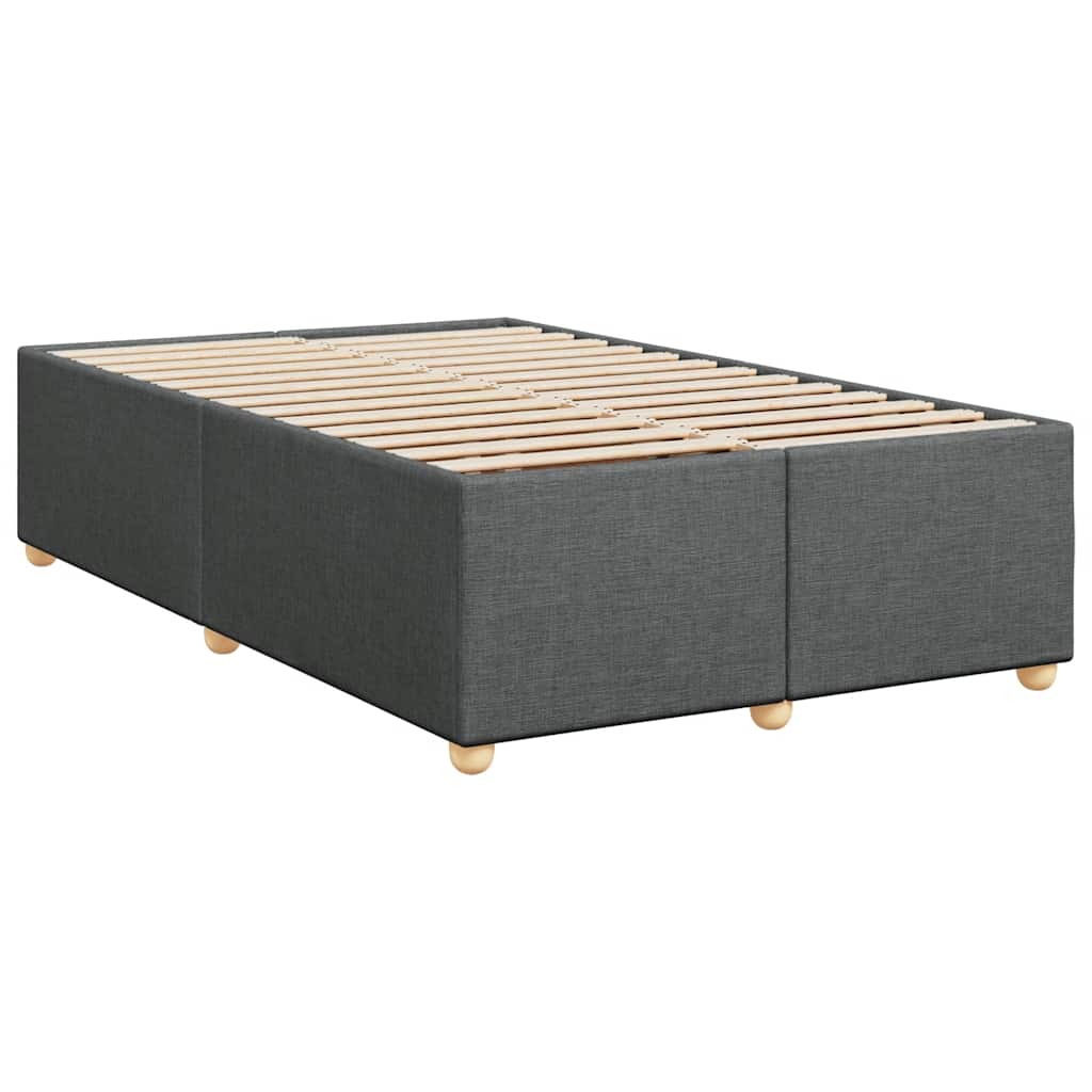 Sommier à lattes de lit avec matelas gris foncé 120x190cm tissu - XIOS