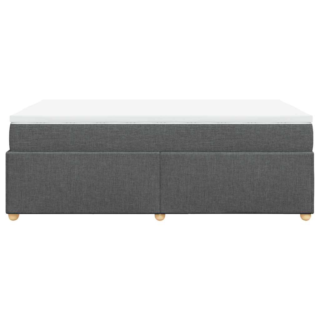 Sommier à lattes de lit avec matelas gris foncé 120x190cm tissu - XIOS