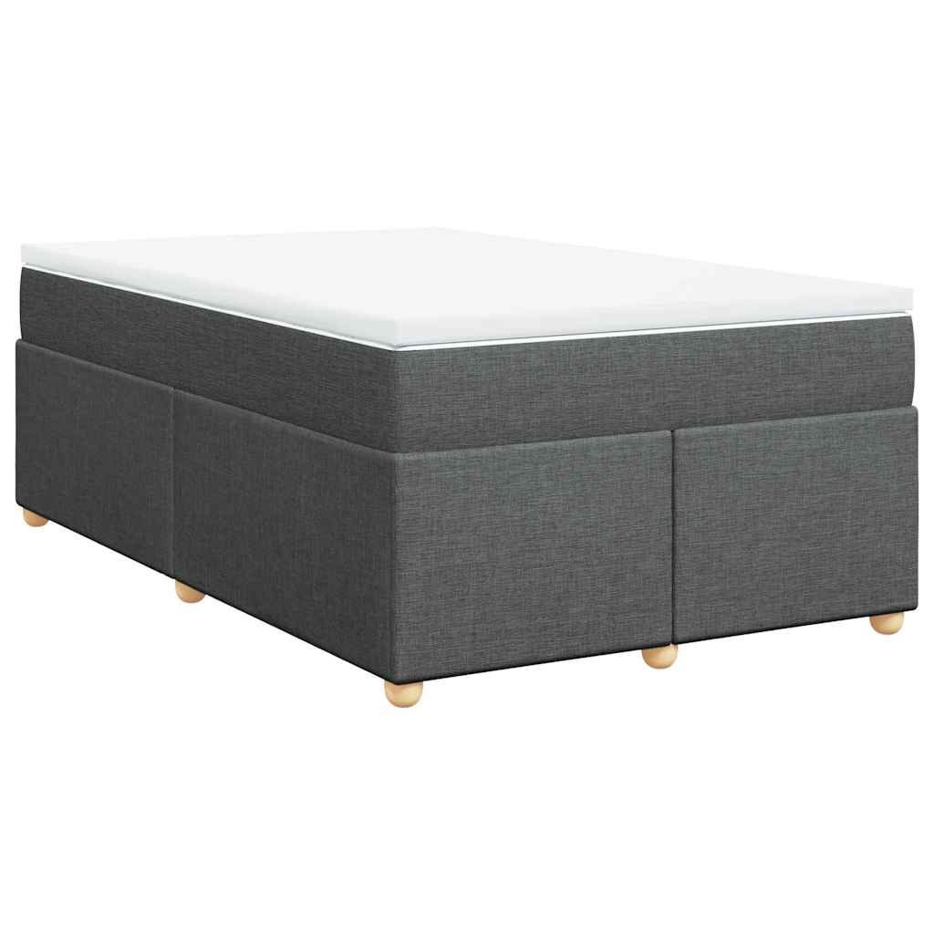 Sommier à lattes de lit avec matelas gris foncé 120x190cm tissu - XIOS