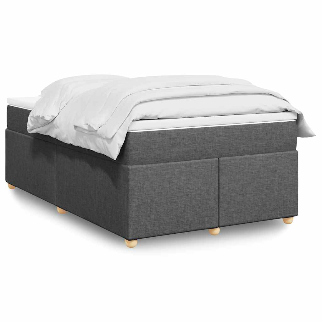 Sommier à lattes de lit avec matelas gris foncé 120x190cm tissu - XIOS