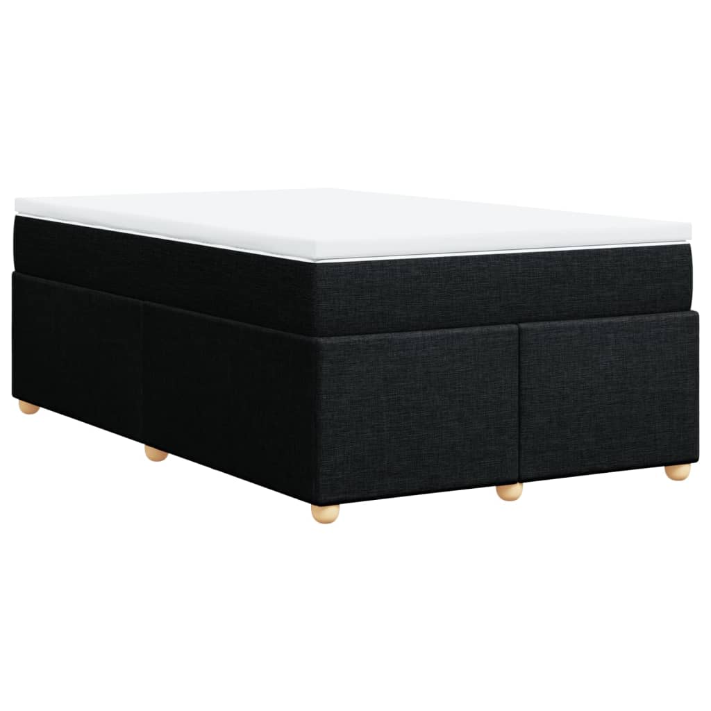 Sommier à lattes de lit avec matelas noir 120x190 cm tissu - XIOS