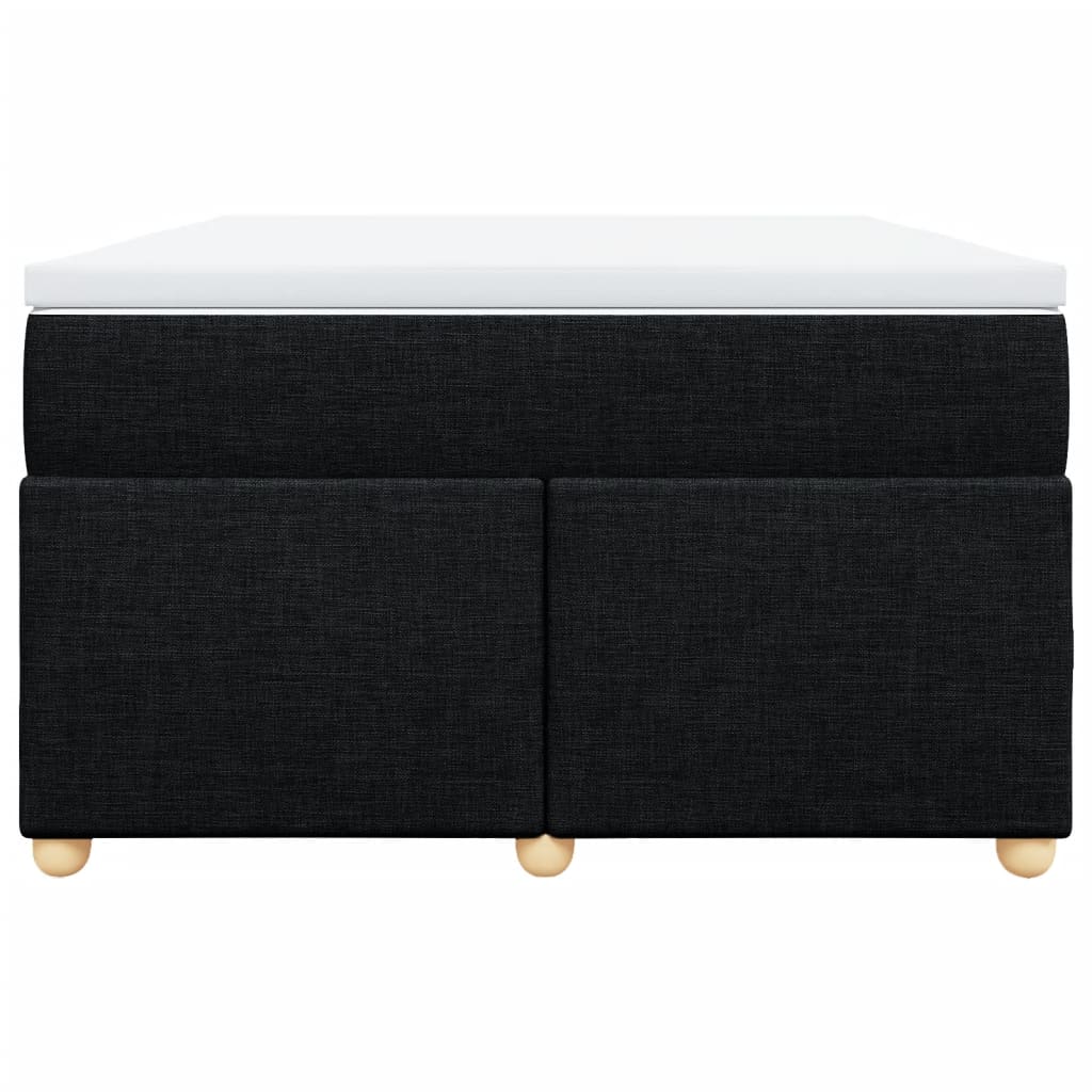Sommier à lattes de lit avec matelas noir 120x190 cm tissu - XIOS
