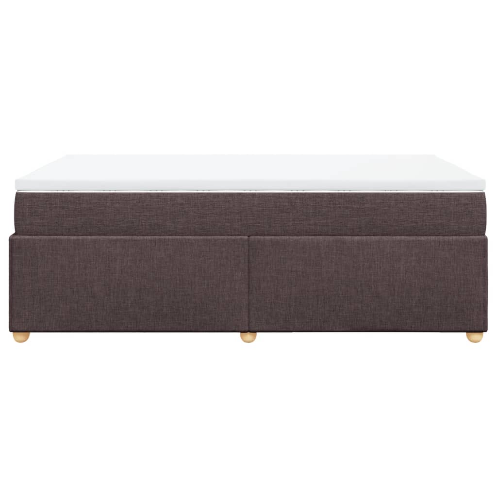 Sommier à lattes de lit et matelas marron foncé 120x190cm tissu - XIOS