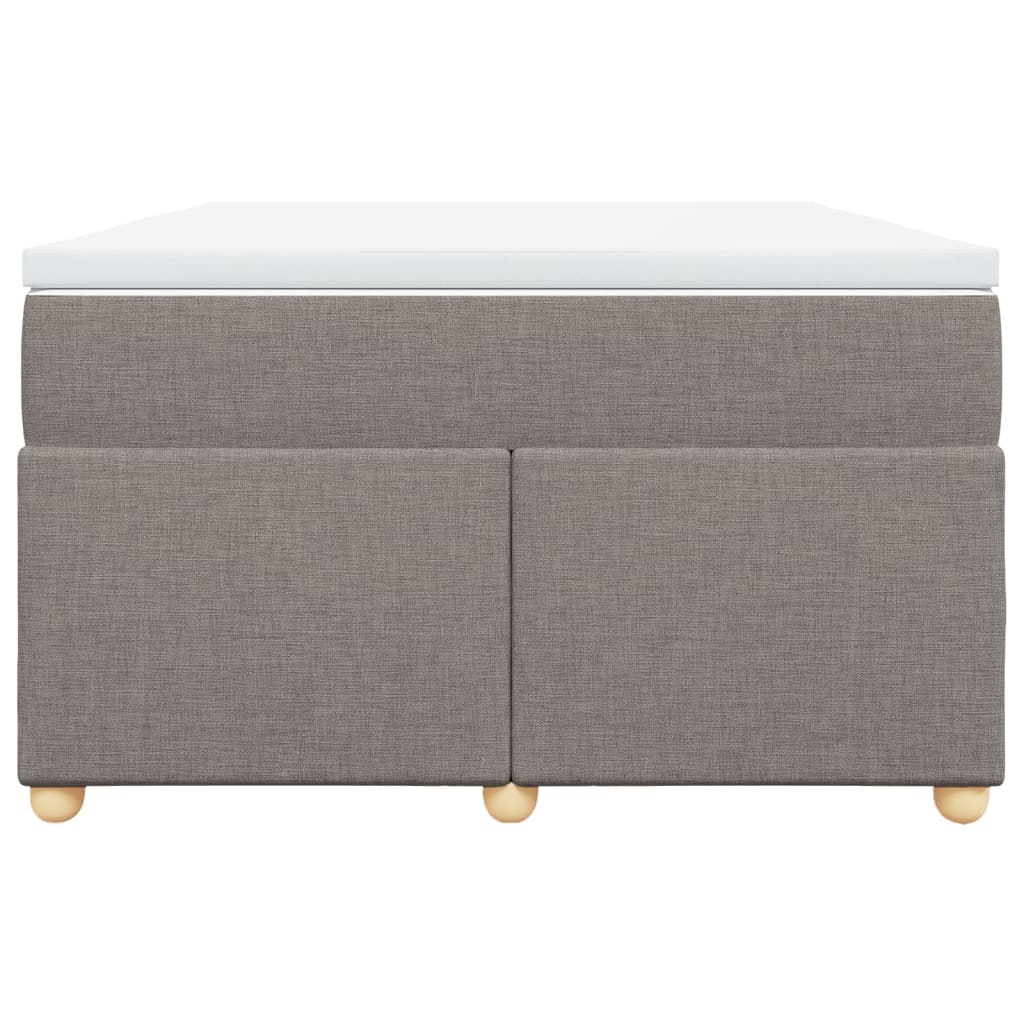 Sommier à lattes de lit avec matelas taupe 120x190 cm tissu - XIOS