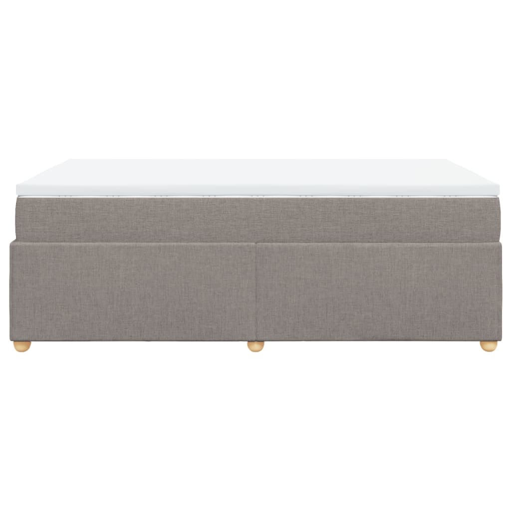 Sommier à lattes de lit avec matelas taupe 120x190 cm tissu - XIOS