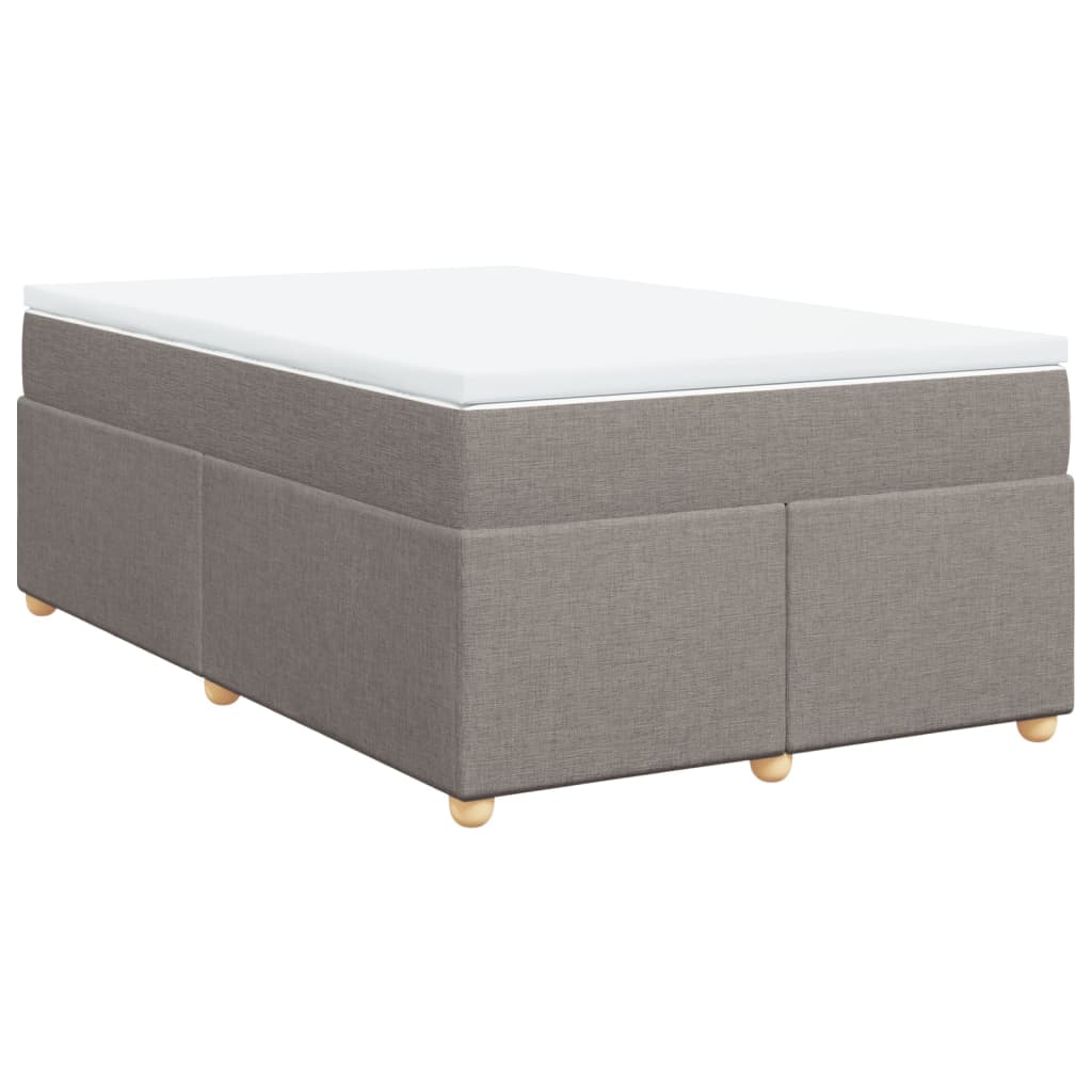 Sommier à lattes de lit avec matelas taupe 120x190 cm tissu - XIOS