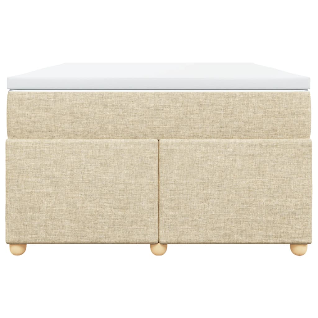 Sommier à lattes de lit avec matelas crème 120x190 cm tissu - XIOS