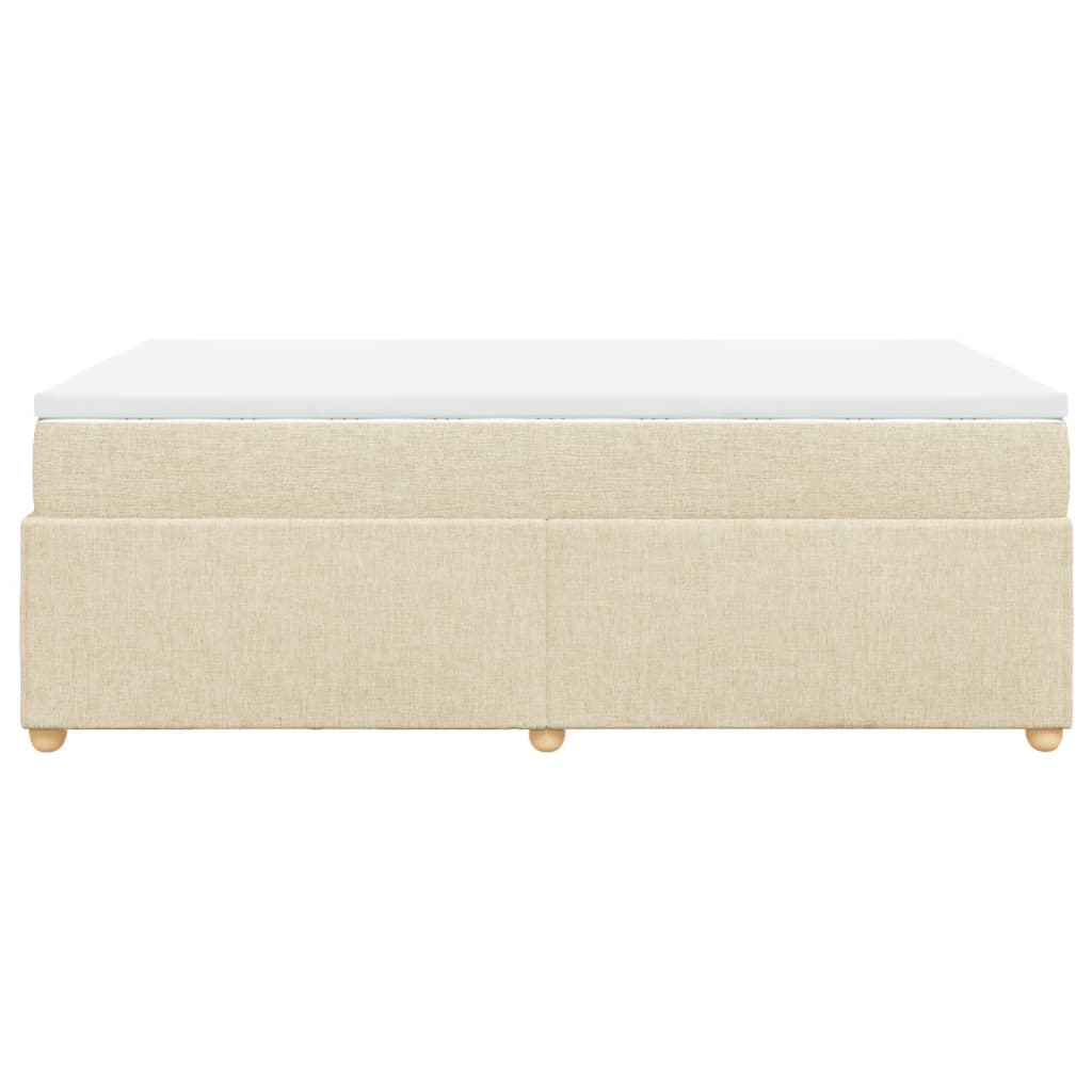 Sommier à lattes de lit avec matelas crème 120x190 cm tissu - XIOS