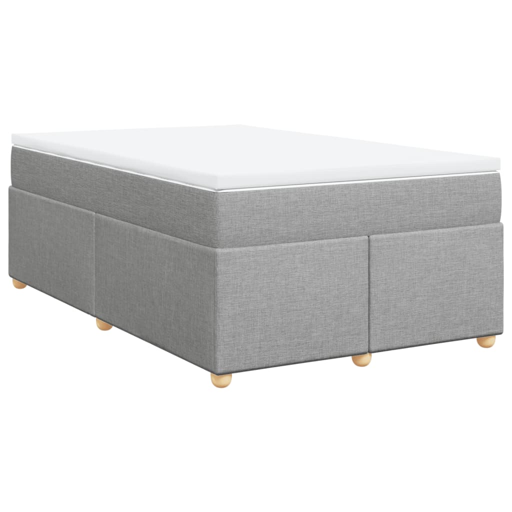 Sommier à lattes de lit avec matelas Gris clair 120x200cm Tissu - XIOS
