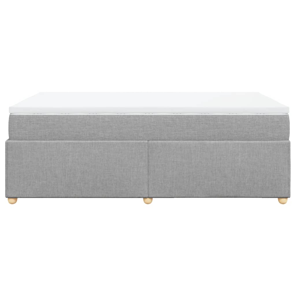 Sommier à lattes de lit avec matelas Gris clair 120x200cm Tissu - XIOS