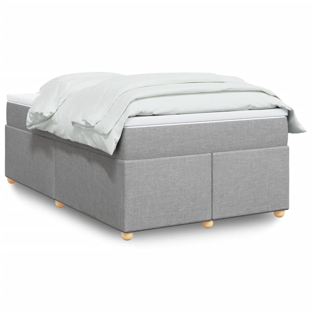 Sommier à lattes de lit avec matelas Gris clair 120x200cm Tissu - XIOS