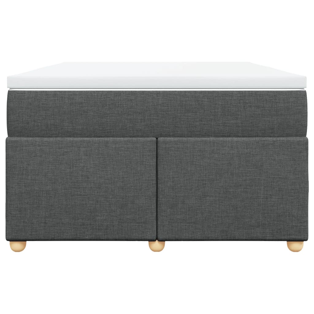 Sommier à lattes de lit avec matelas Gris foncé 120x200cm Tissu - XIOS