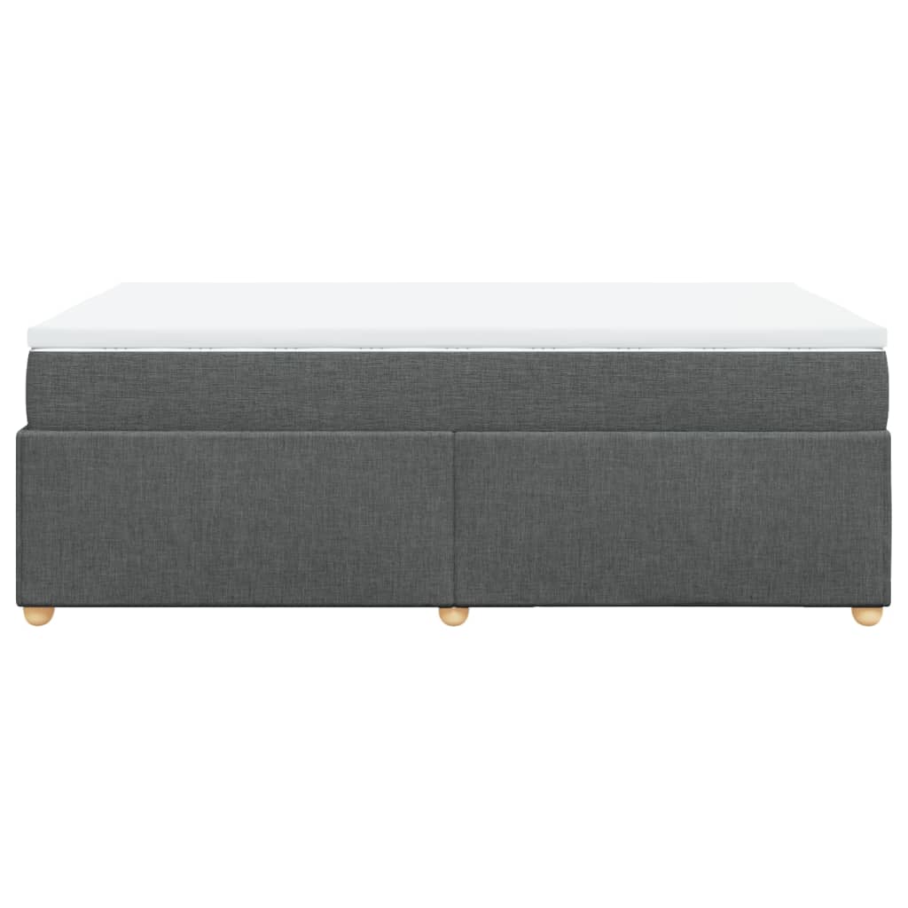Sommier à lattes de lit avec matelas Gris foncé 120x200cm Tissu - XIOS