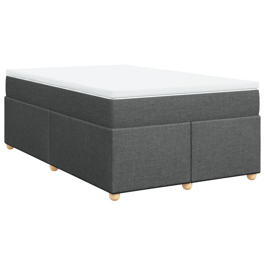 Sommier à lattes de lit avec matelas Gris foncé 120x200cm Tissu - XIOS