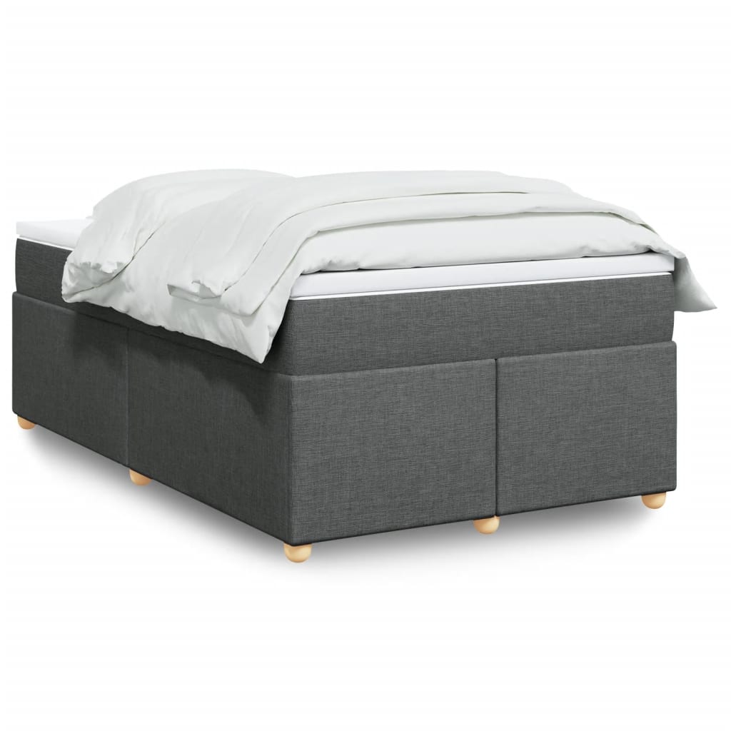 Sommier à lattes de lit avec matelas Gris foncé 120x200cm Tissu - XIOS